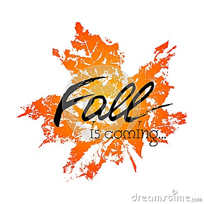 Fall is coming card Vector Illustration