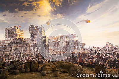 Fall of Constantinople in 1453 Editorial Stock Photo