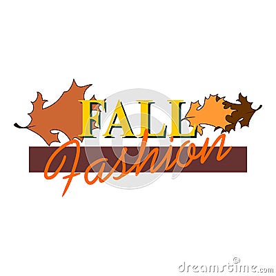 fall fashion sticker Vector Illustration