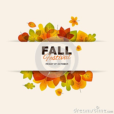 Fall festival template Vector Illustration