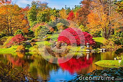 The Asticou Azalea Gardens on Mount Desert Island, Maine Stock Photo