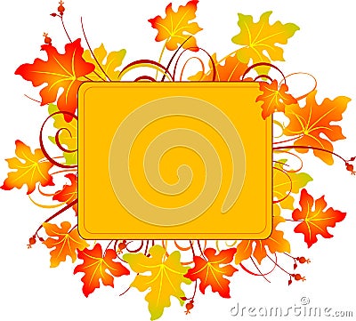 Fall frame Vector Illustration