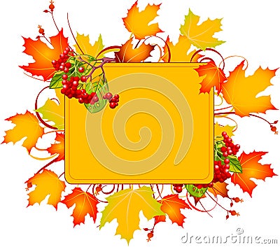 Fall frame Vector Illustration