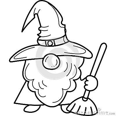 Fall halloween gnome hand drawn doodle clip art illustration Cartoon Illustration