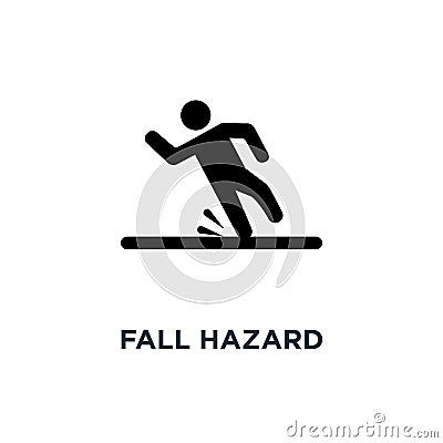 Fall hazard icon. Simple element illustration. Fall hazard conce Vector Illustration