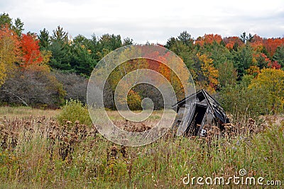 Fall landscape eastern townships Stock Photo