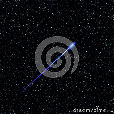 Fall meteorite. Starry space. Abstract Space background for design Vector Illustration
