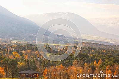 Fall in Oppdal, Norway Stock Photo