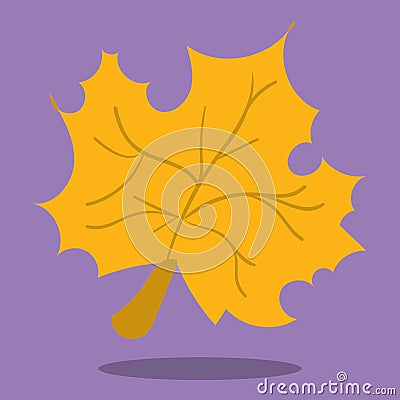 Fall owls orange leaf 04 Vector Illustration