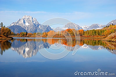 Fall at Oxbow Bend Stock Photo