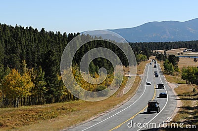 Fall on Peak-to-Peak Scenic Byway Stock Photo