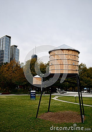 A Faux Water Tower Editorial Stock Photo