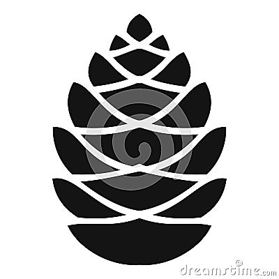 Fall pine cone icon, simple style Vector Illustration