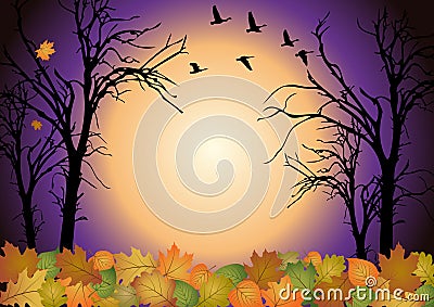 Fall scenery Vector Illustration