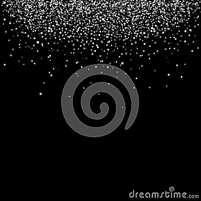 Fall silver glittering sequins. Vector Illustration