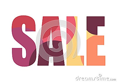 Fall Summer Spring Winter Sale Banner Isolated. Vector Illustration