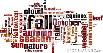 Fall word cloud Vector Illustration