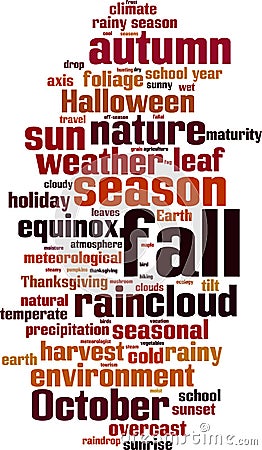 Fall word cloud Vector Illustration