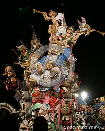 Fallas de Valencia - Spain Editorial Stock Photo