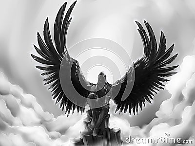 Fallen angel Stock Photo