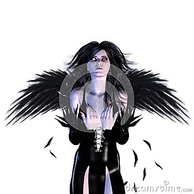 Fallen Angel Cartoon Illustration