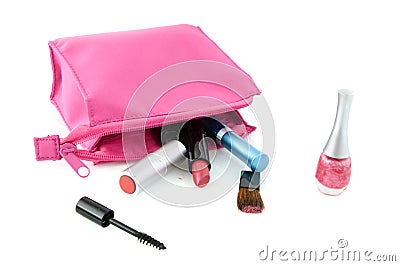 Fallen make up case Stock Photo