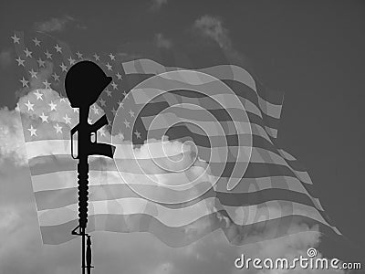 Fallen Soldier USA Stock Photo