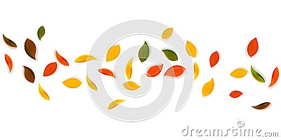 Falling autumn leaves. Red, yellow Vector Illustration