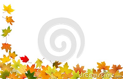Falling autumn leaves Vector Illustration