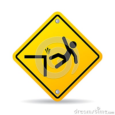 Falling danger vector sign Vector Illustration