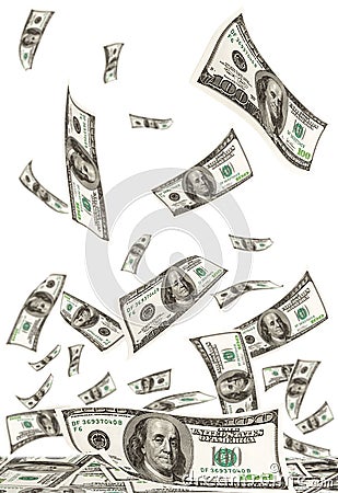 Falling money Stock Photo