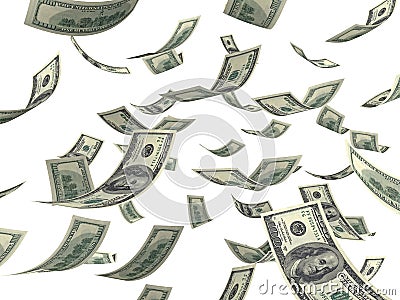 Falling money Stock Photo