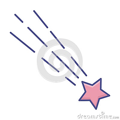 Falling outline with color fill inside vector icon which can easily modify or edit Vector Illustration