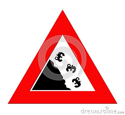 Falling Pound currency Stock Photo