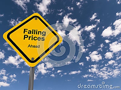 Falling prices ahead Stock Photo