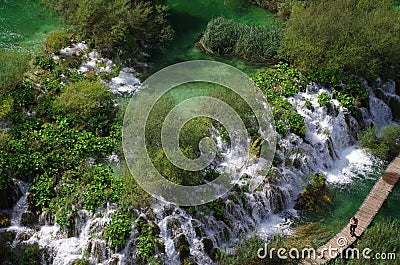 Falling river in summer Editorial Stock Photo