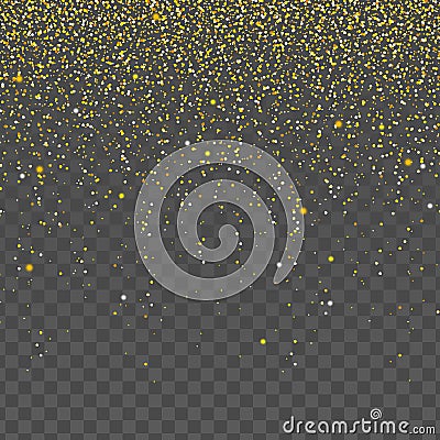 Falling shiny particles vector. Vector Illustration