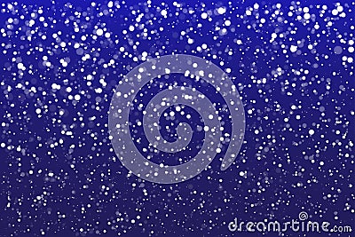 Night falling snow on blue-dark blue background vector illustration Vector Illustration