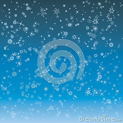 Falling snowflakes Vector Illustration