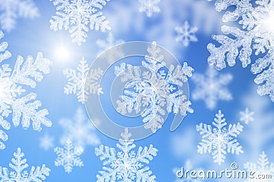 Falling Snowflakes Stock Photo