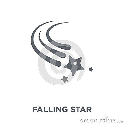 Falling star icon from Astronomy collection. Vector Illustration