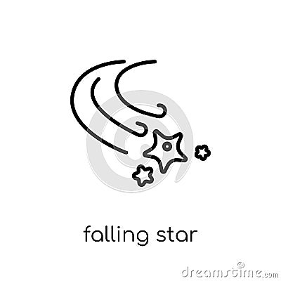 Falling star icon from Astronomy collection. Vector Illustration