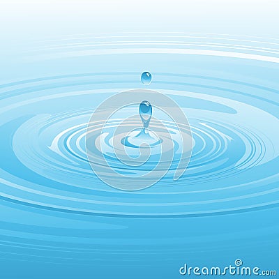 Falling water drop. Vector illustration Vector Illustration