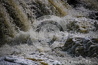 Falling Water Frozen In Time With High Shutter Speed Stock Photo