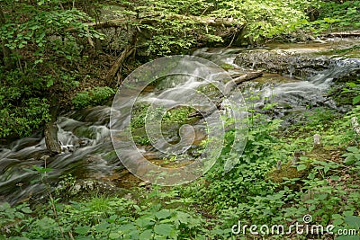Fallingwater Creek located on the Blue Ridge Parkway Stock Photo