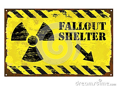 Fallout Shelter Radiation Sign Vector Illustration