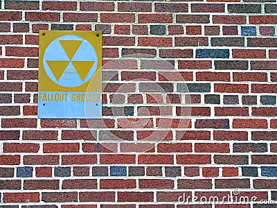 Fallout shelter sign Stock Photo