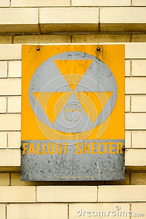 Fallout Shelter Sign Stock Photo