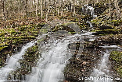 Falls on Bushnellsville Creek Stock Photo