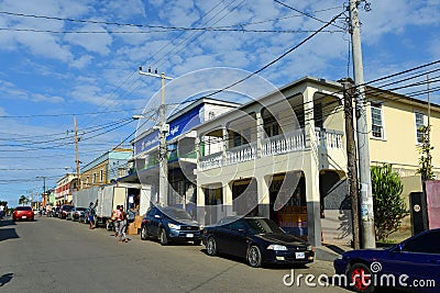 Falmouth downtown, Jamaica Editorial Stock Photo